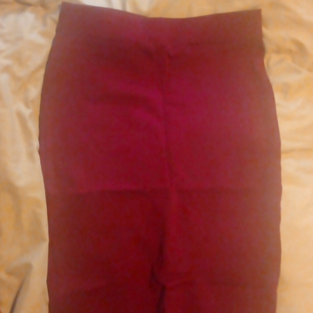 Burgundy Pencil Skirt